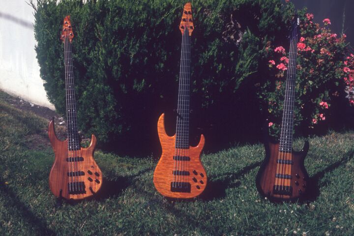 Three of my Carvin basses
