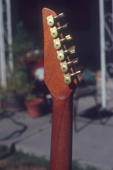 Closeup of back of headstock